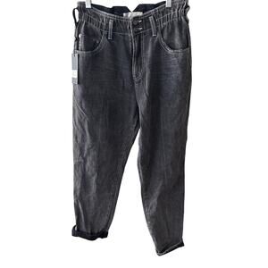 NWT One Teaspoon Mens 32 Paperbag Baggy Straight Black Dark Wash Streetwear Jean
